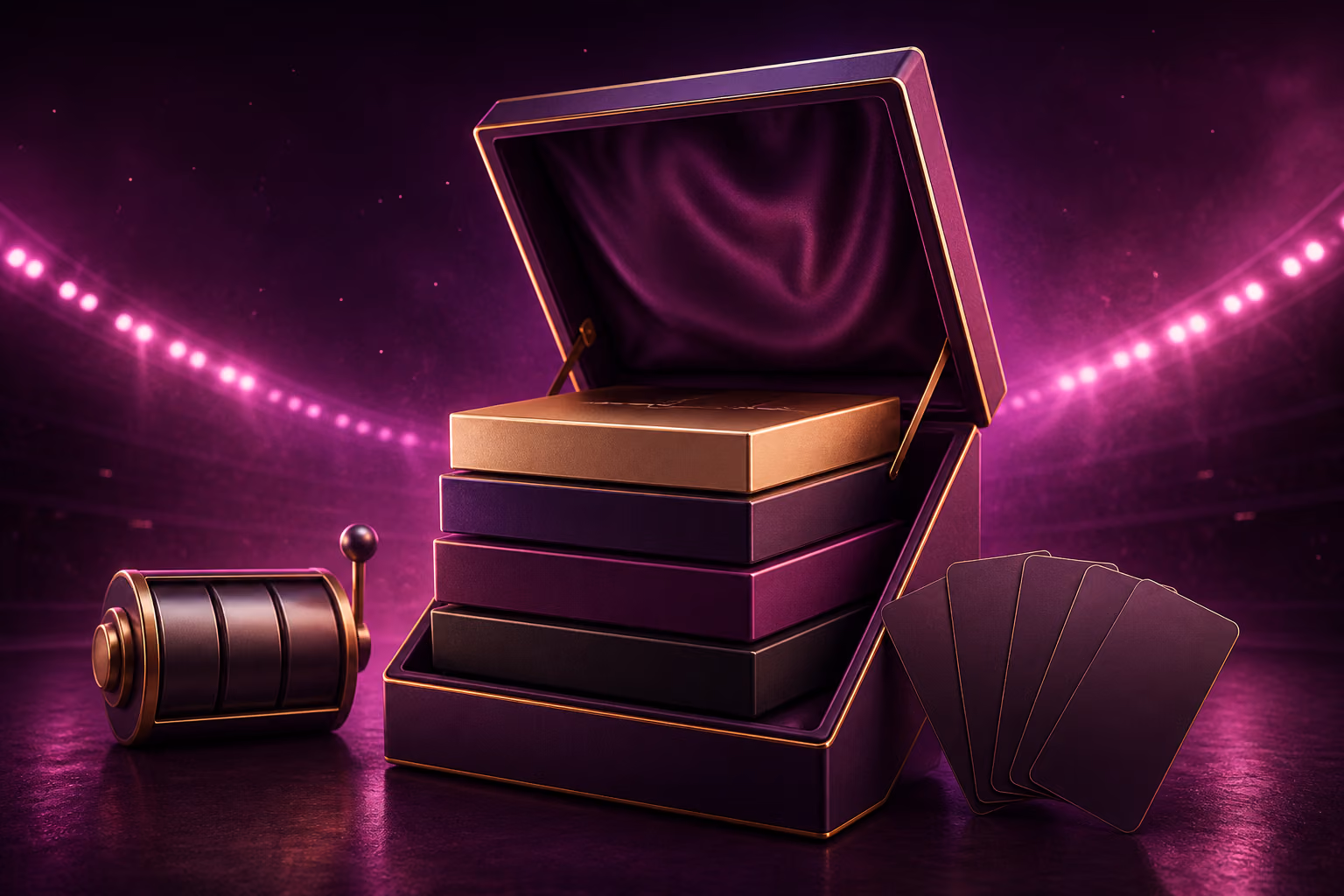 Illustration of casino, spins and sports rewards